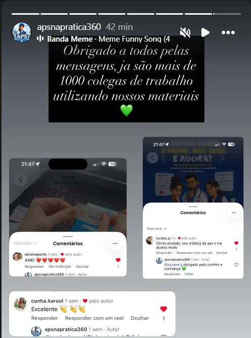 Mais de 1000 colegas de trabalho usando os materiais APS na Prática 360